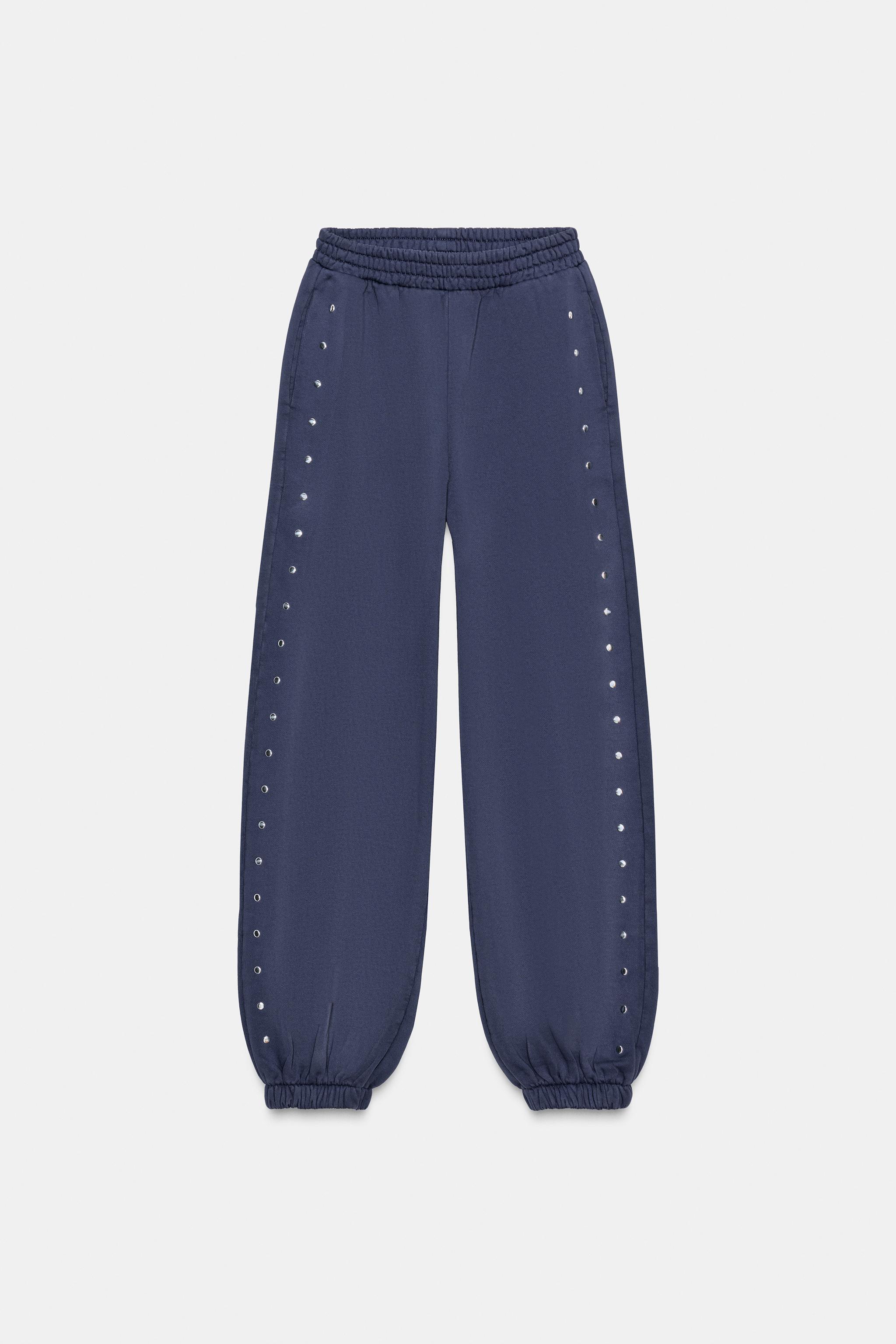 WASHED STUDDED JOGGER PANTS